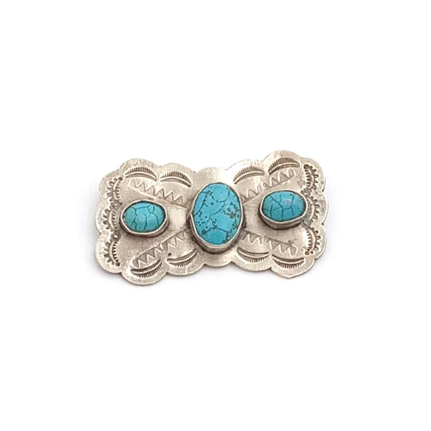 Rustic Navajo Turquoise Sterling Silver Cuff Bracelet