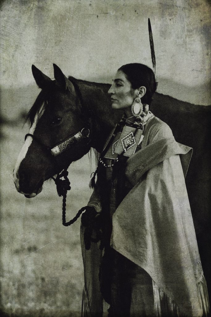 Native-Woman-and-Her-Horse-by-Traci-Hume - Cowboys and Indians Magazine