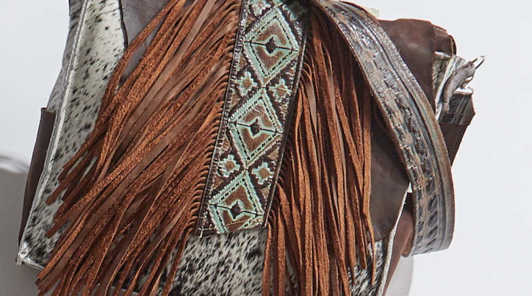 Turquoise Orange Neutral Diamond Pattern Wool Leather Fringe Bag – Cowgirl  Barn & Tack